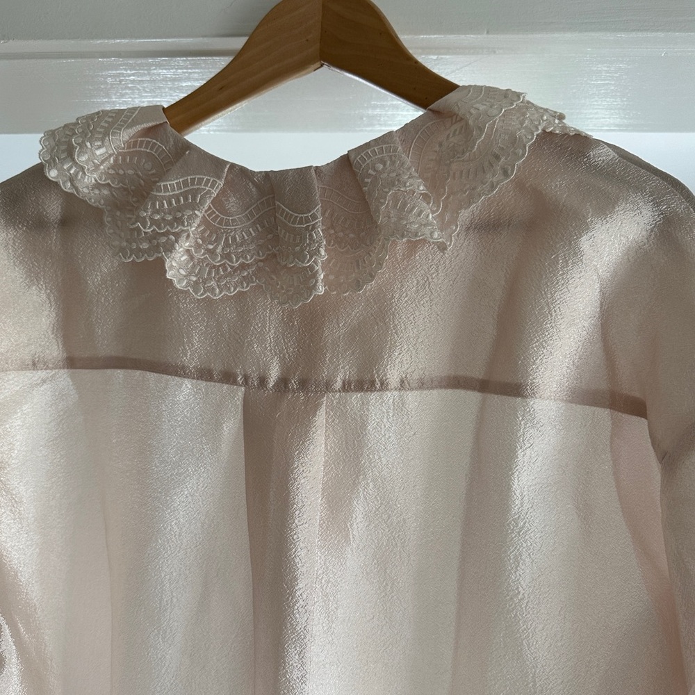 STINE GOYA Cream Blouse with Ruffled Collar - Picture 13 of 13